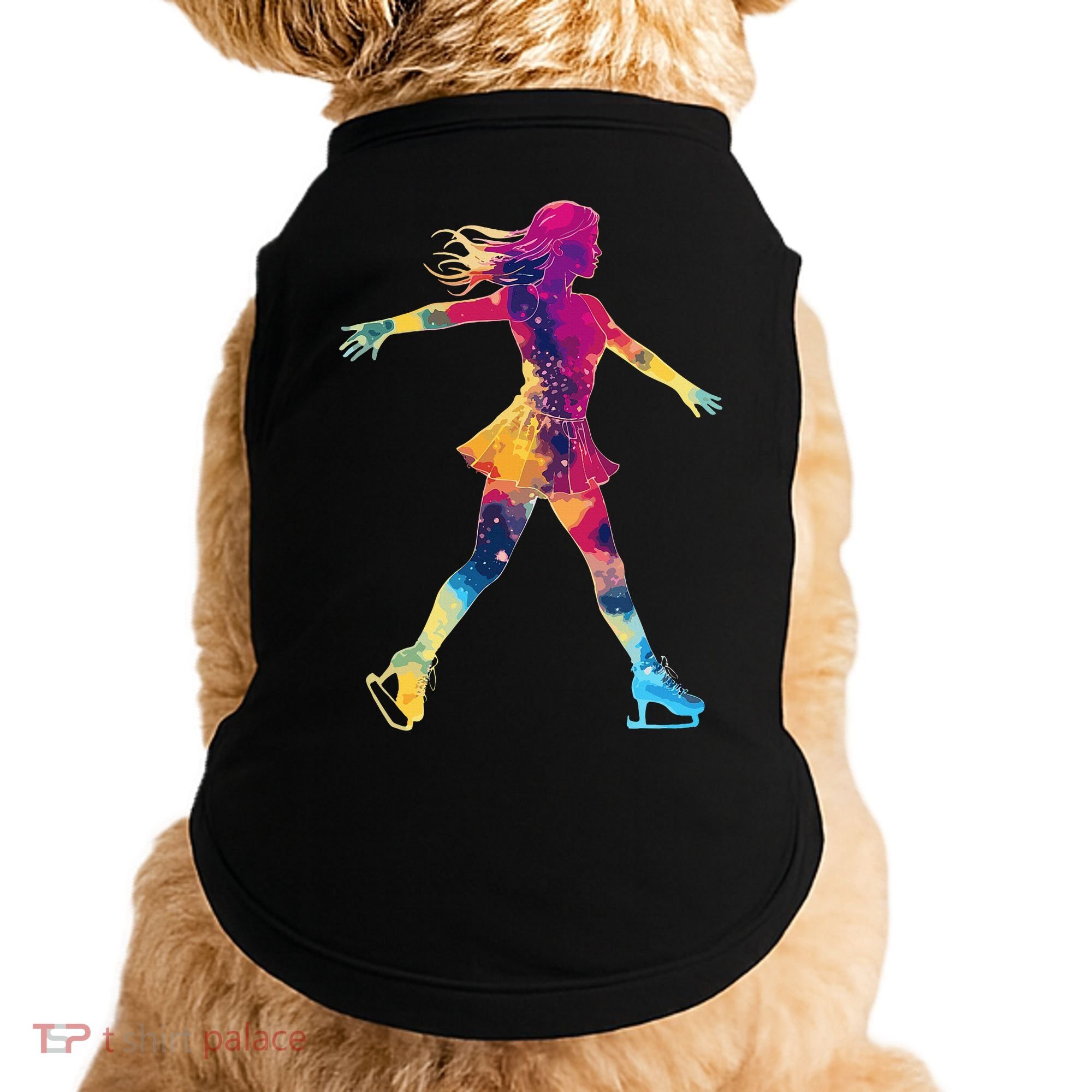 Cute Ice Skating Skater Figure Skating Doggie Tank
