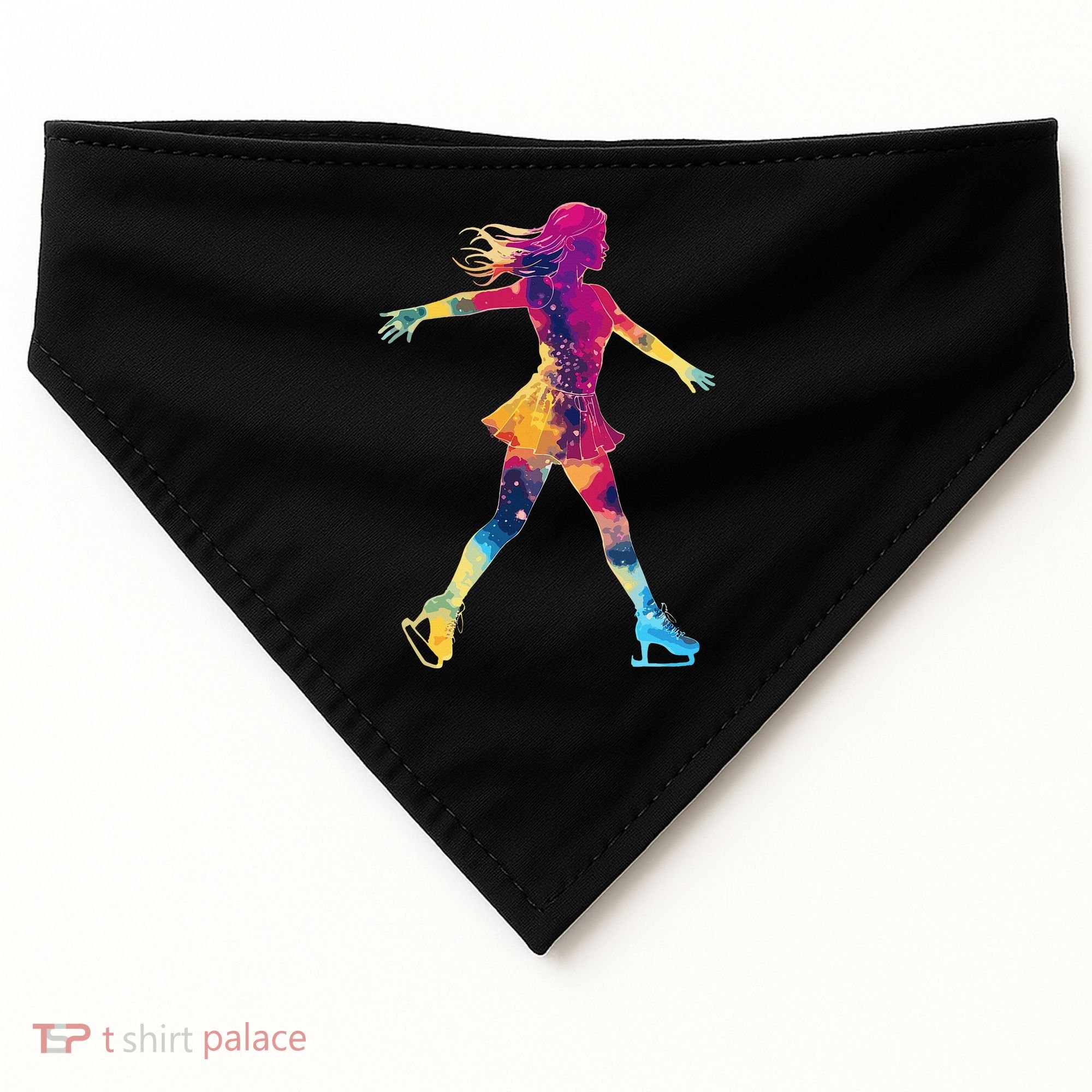 Cute Ice Skating Skater Figure Skating USA-Made Doggie Bandana
