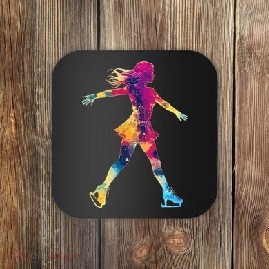 Cute Ice Skating Skater Figure Skating Coaster