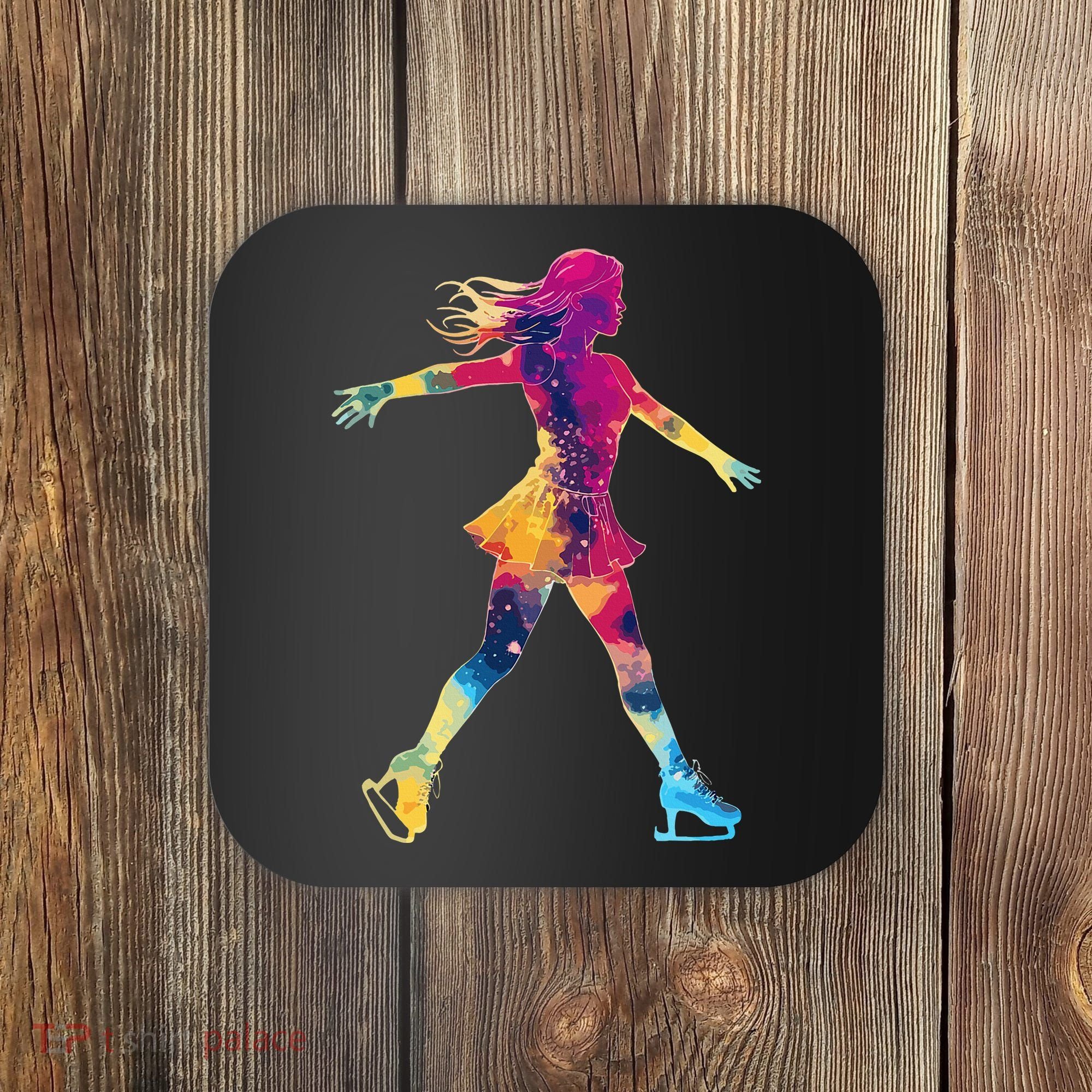 Cute Ice Skating Skater Figure Skating Coaster