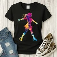 Cute Ice Skating Skater Figure Skating Women's T-Shirt thumb 3