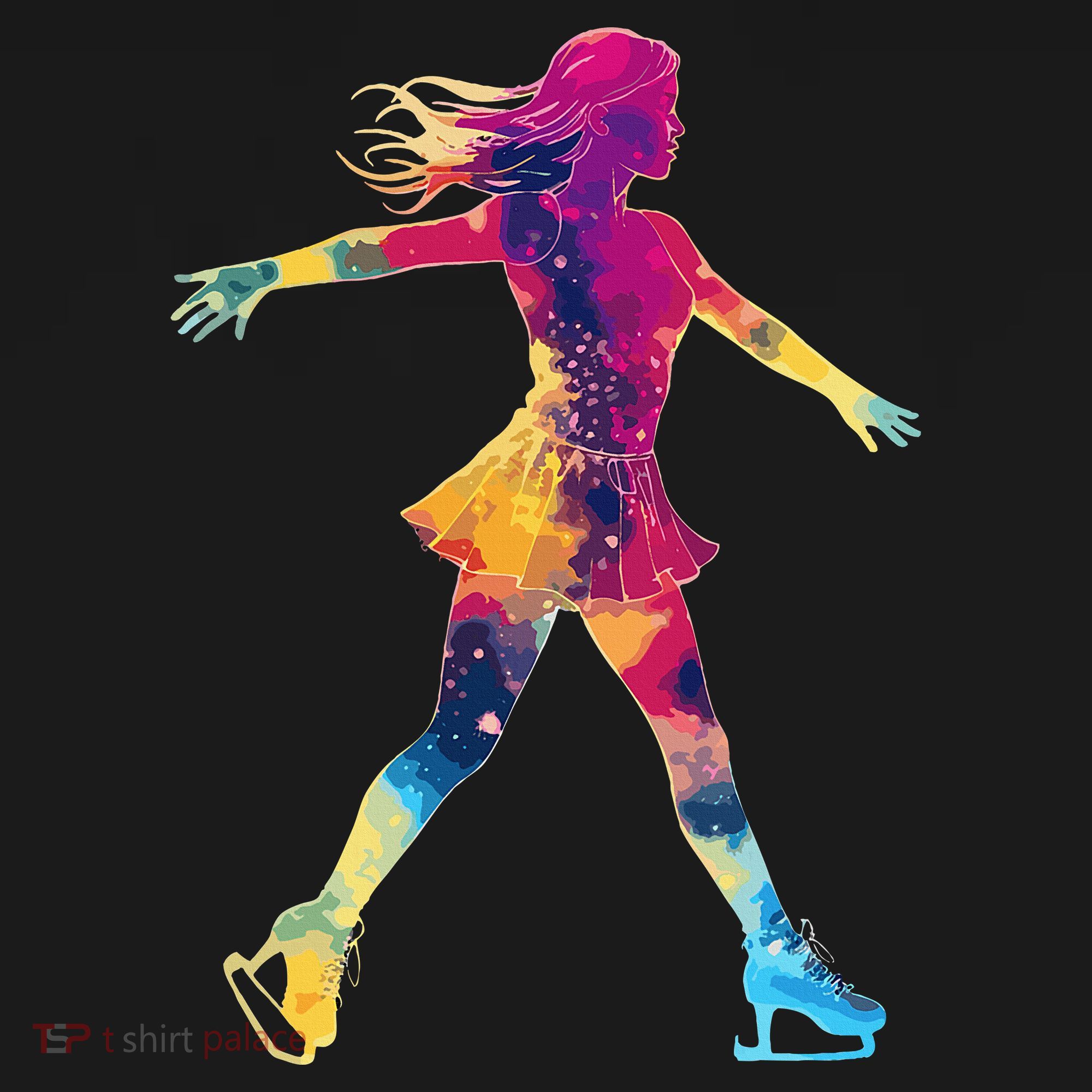 Cute Ice Skating Skater Figure Skating Women's T-Shirt