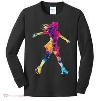 Cute Ice Skating Skater Figure Skating Kids Long Sleeve Shirt thumb 0