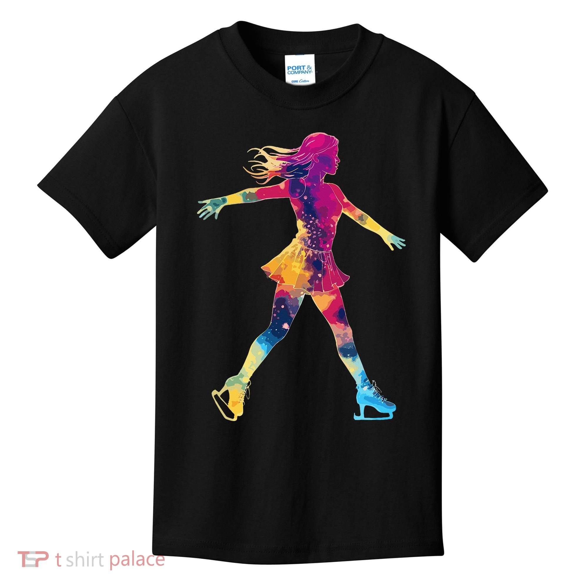 Cute Ice Skating Skater Figure Skating Kids T-Shirt