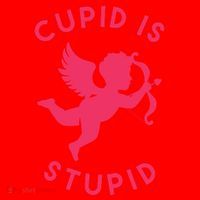 Cupid Is Stupid Anti Valentine Santa Hat thumb 1
