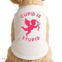 Cupid Is Stupid Anti Valentine Doggie Tank thumb 0