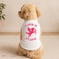 Cupid Is Stupid Anti Valentine Doggie Tank thumb 2