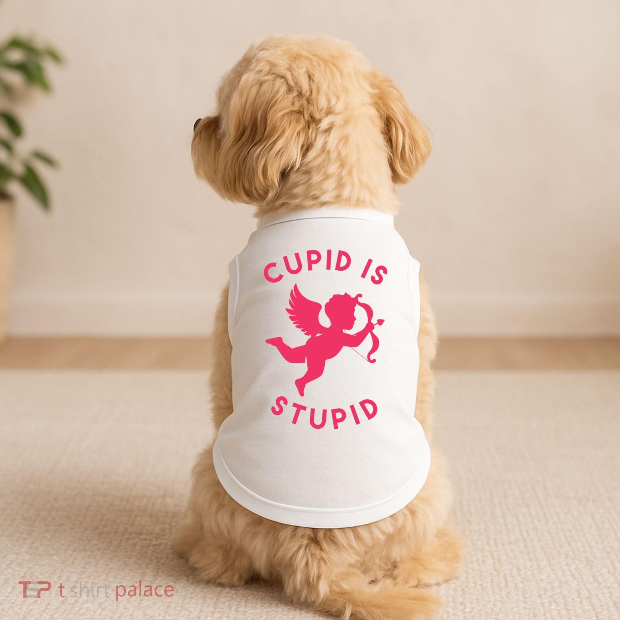 Cupid Is Stupid Anti Valentine Doggie Tank