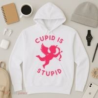 Cupid Is Stupid Anti Valentine Hoodie thumb 3