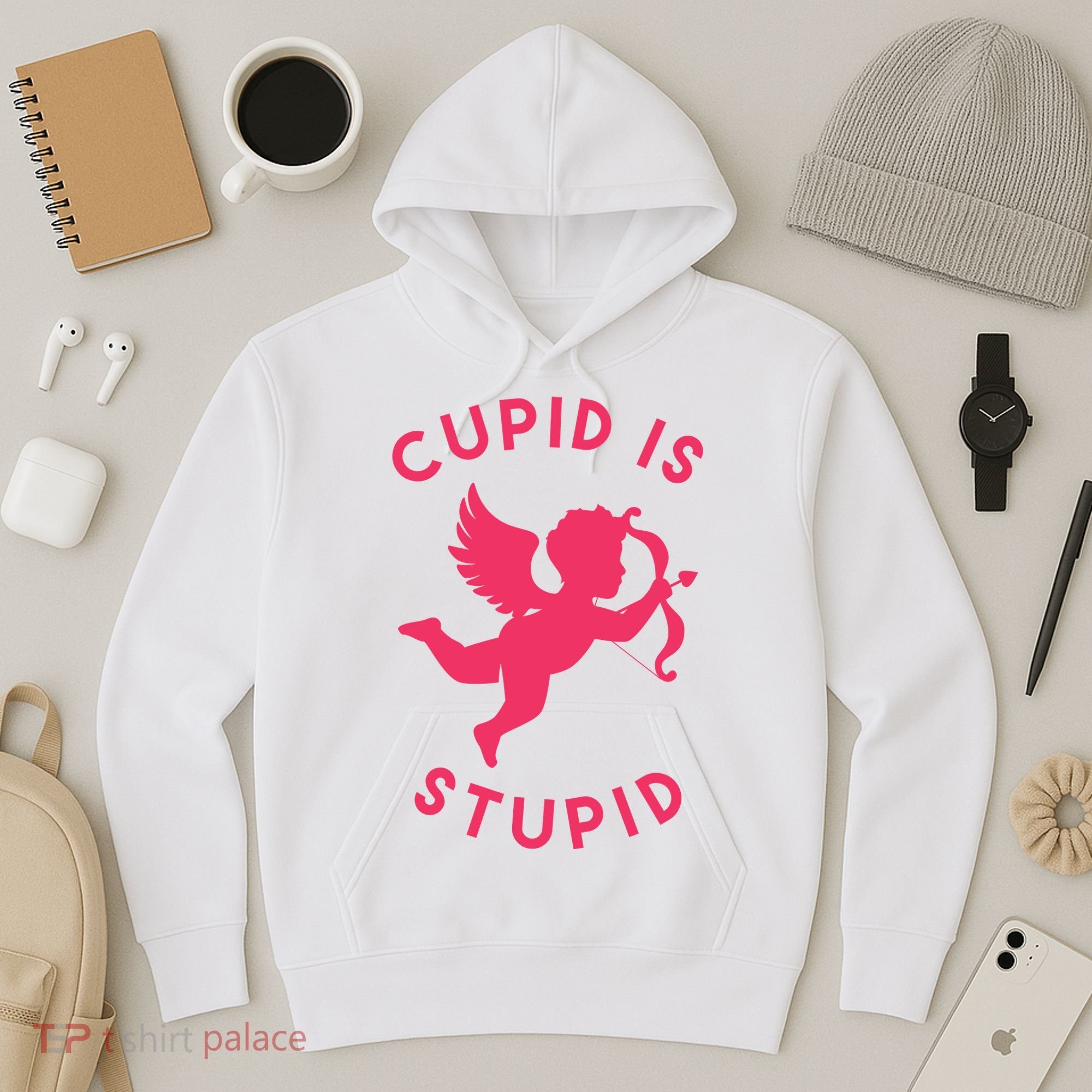 Cupid Is Stupid Anti Valentine Hoodie