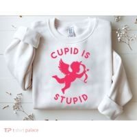Cupid Is Stupid Anti Valentine Sweatshirt thumb 2