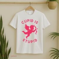 Cupid Is Stupid Anti Valentine T-Shirt thumb 2