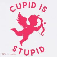 Cupid Is Stupid Anti Valentine Button thumb 1