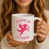 Cupid Is Stupid Anti Valentine Coffee Mug thumb 3