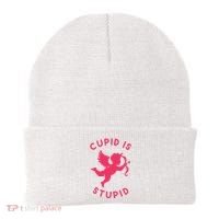 Cupid Is Stupid Anti Valentine Beanie thumb 0