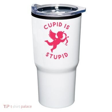 Cupid Is Stupid Anti Valentine Tumbler