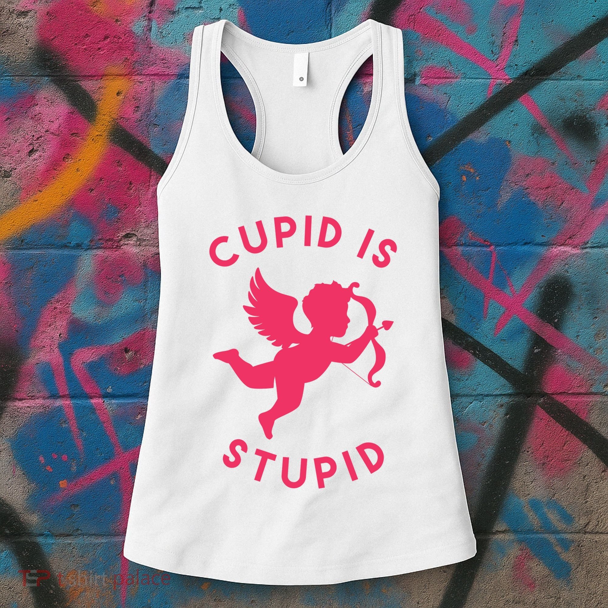 Cupid Is Stupid Anti Valentine Women's Tank Top