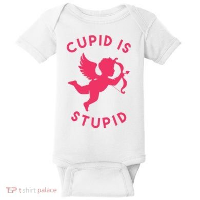 Cupid Is Stupid Anti Valentine Baby Bodysuit