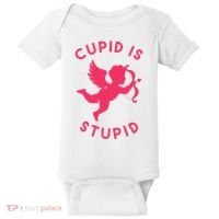 Cupid Is Stupid Anti Valentine Baby Bodysuit thumb 0