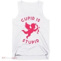 Cupid Is Stupid Anti Valentine Tank Top thumb 0
