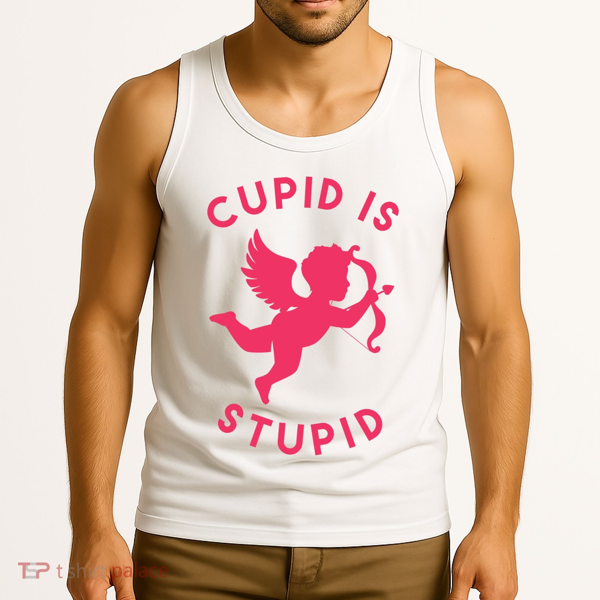 Cupid Is Stupid Anti Valentine Tank Top