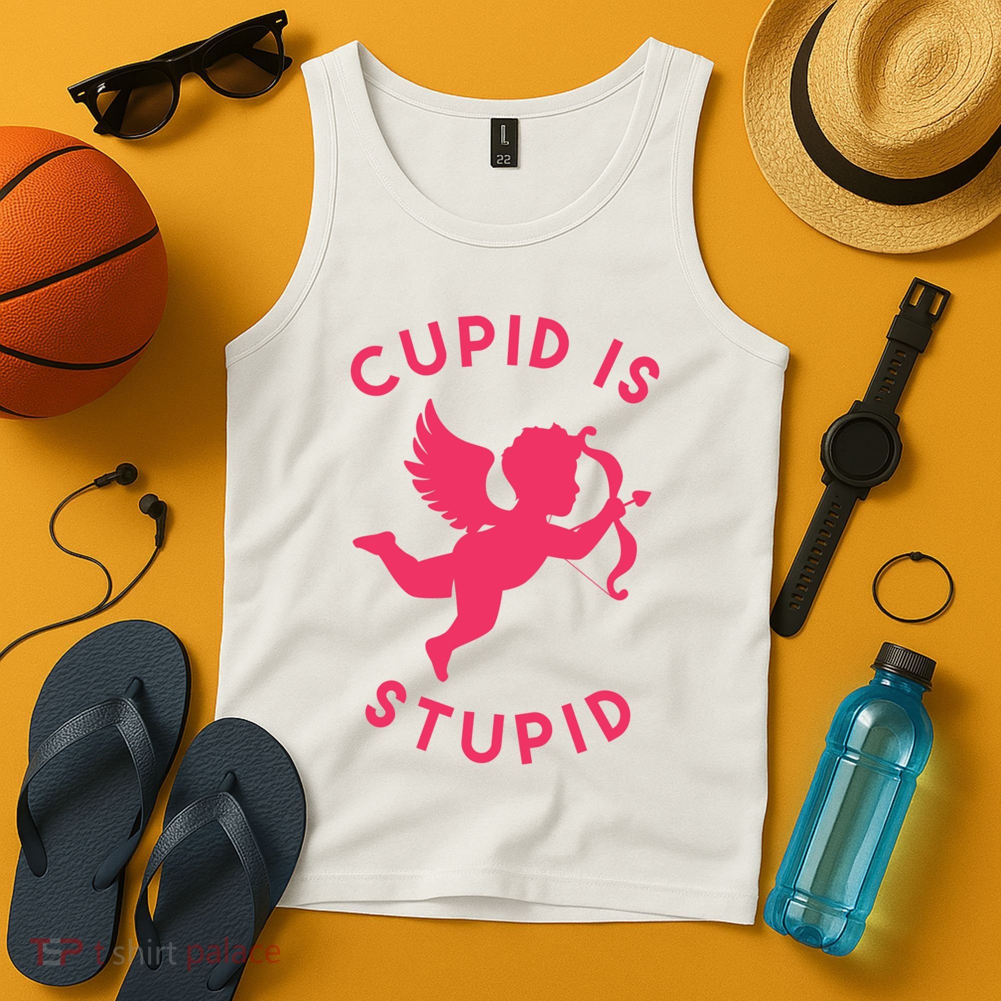 Cupid Is Stupid Anti Valentine Tank Top
