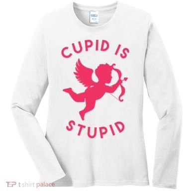 Cupid Is Stupid Anti Valentine Women's Long Sleeve Shirt