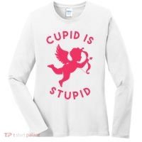 Cupid Is Stupid Anti Valentine Women's Long Sleeve Shirt thumb 0