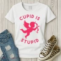 Cupid Is Stupid Anti Valentine Women's T-Shirt thumb 3