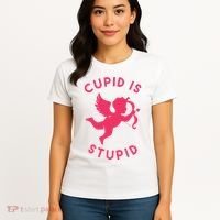 Cupid Is Stupid Anti Valentine Women's T-Shirt thumb 4