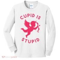 Cupid Is Stupid Anti Valentine Kids Long Sleeve Shirt thumb 0