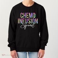 Chemo Infusion Squad Leopard Tie Dye Chemo Infusion Nurse Women's Sweatshirt thumb 0