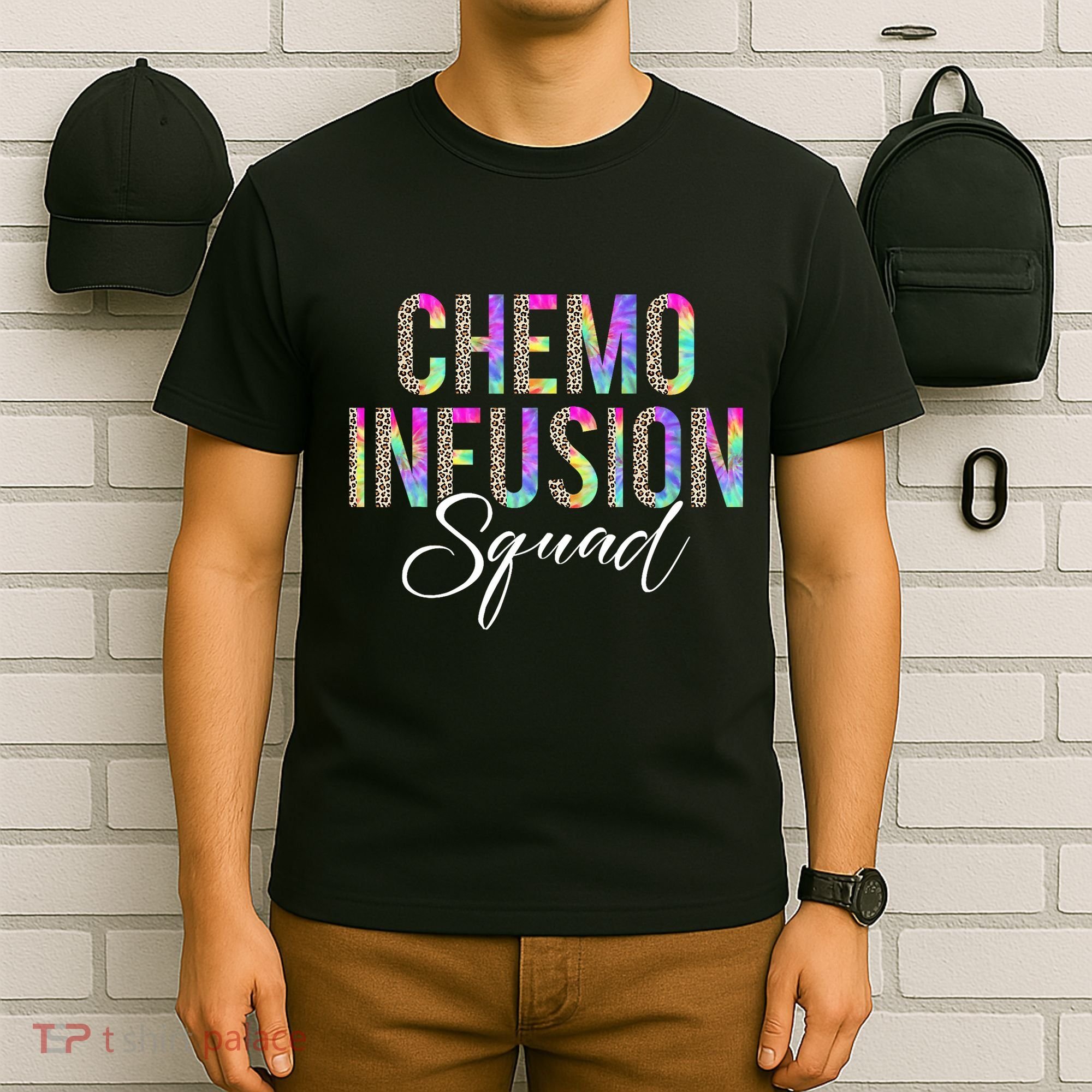 Chemo Infusion Squad Leopard Tie Dye Chemo Infusion Nurse T-Shirt