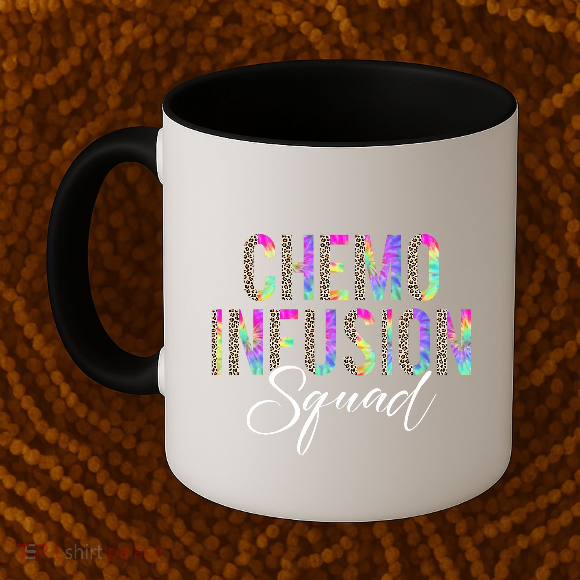 Chemo Infusion Squad Leopard Tie Dye Chemo Infusion Nurse Coffee Mug