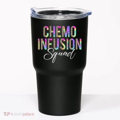 Chemo Infusion Squad Leopard Tie Dye Chemo Infusion Nurse Tumbler