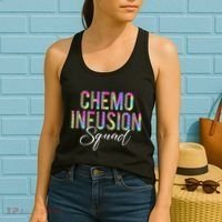 Chemo Infusion Squad Leopard Tie Dye Chemo Infusion Nurse Women's Tank Top thumb 2