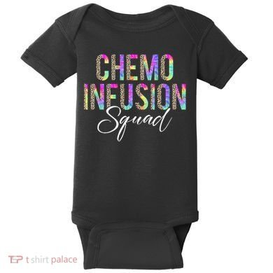 Chemo Infusion Squad Leopard Tie Dye Chemo Infusion Nurse Baby Bodysuit