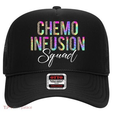 Chemo Infusion Squad Leopard Tie Dye Chemo Infusion Nurse Hat