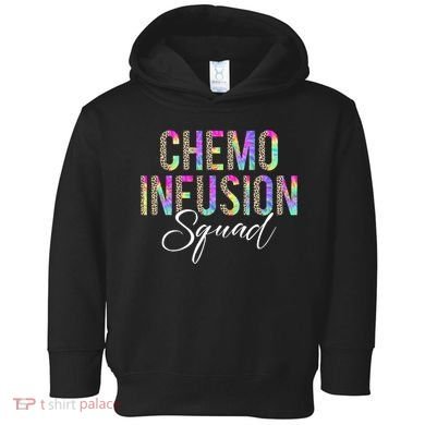 Chemo Infusion Squad Leopard Tie Dye Chemo Infusion Nurse Toddler Hoodie