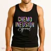Chemo Infusion Squad Leopard Tie Dye Chemo Infusion Nurse Tank Top thumb 3