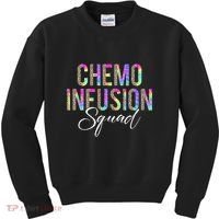 Chemo Infusion Squad Leopard Tie Dye Chemo Infusion Nurse Kids Sweatshirt thumb 0