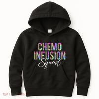 Chemo Infusion Squad Leopard Tie Dye Chemo Infusion Nurse Kids Hoodie thumb 0
