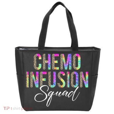 Chemo Infusion Squad Leopard Tie Dye Chemo Infusion Nurse Tote Bag