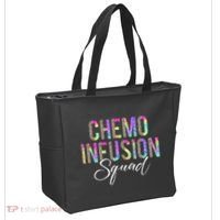 Chemo Infusion Squad Leopard Tie Dye Chemo Infusion Nurse Tote Bag thumb 2