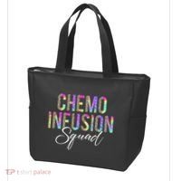 Chemo Infusion Squad Leopard Tie Dye Chemo Infusion Nurse Tote Bag thumb 3