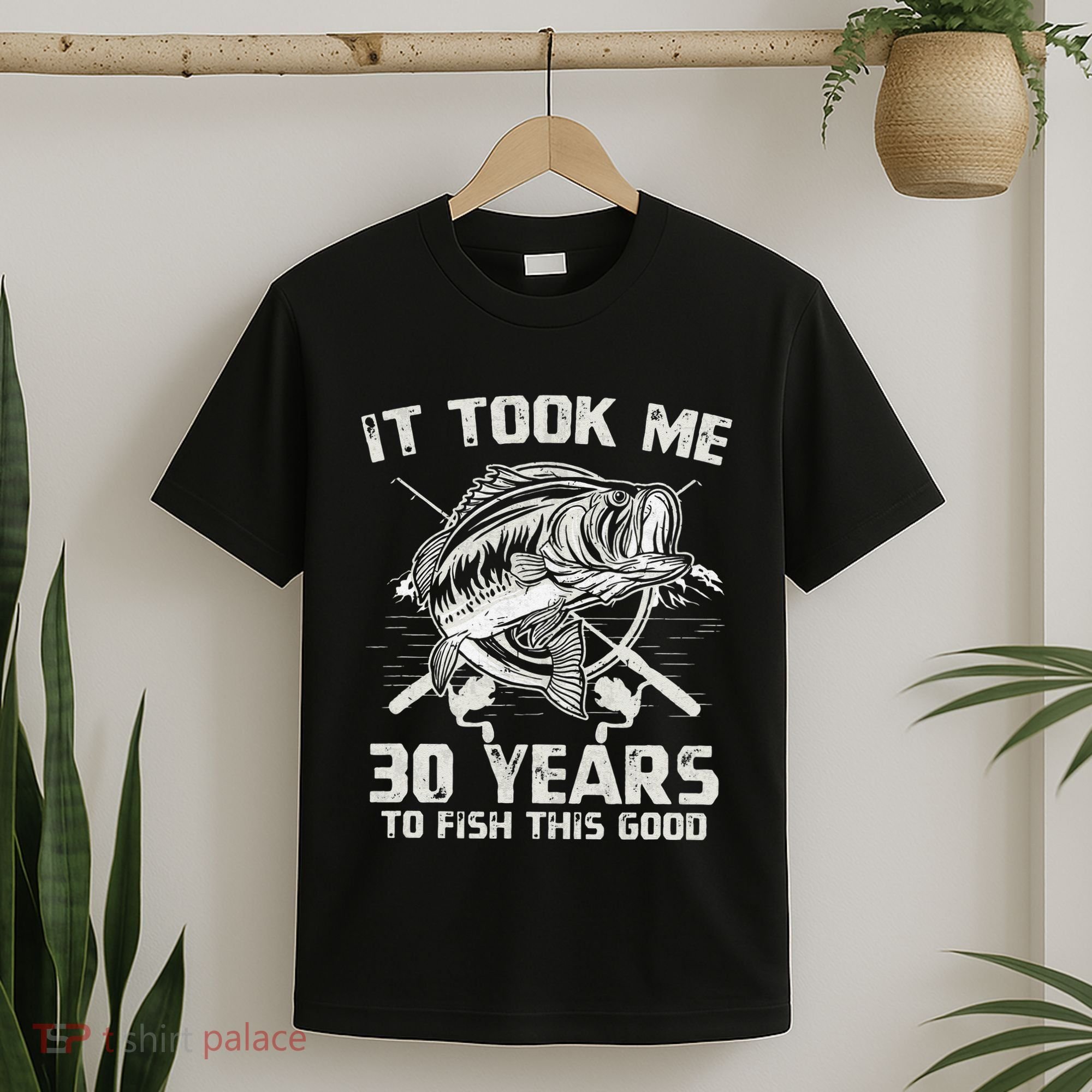 Cute It Took Me 30 Years To Fish 30th Birthday Gift T-Shirt
