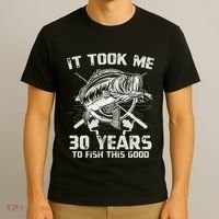 Cute It Took Me 30 Years To Fish 30th Birthday Gift T-Shirt thumb 3