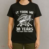 Cute It Took Me 30 Years To Fish 30th Birthday Gift T-Shirt thumb 4