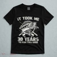 Cute It Took Me 30 Years To Fish 30th Birthday Gift T-Shirt thumb 5