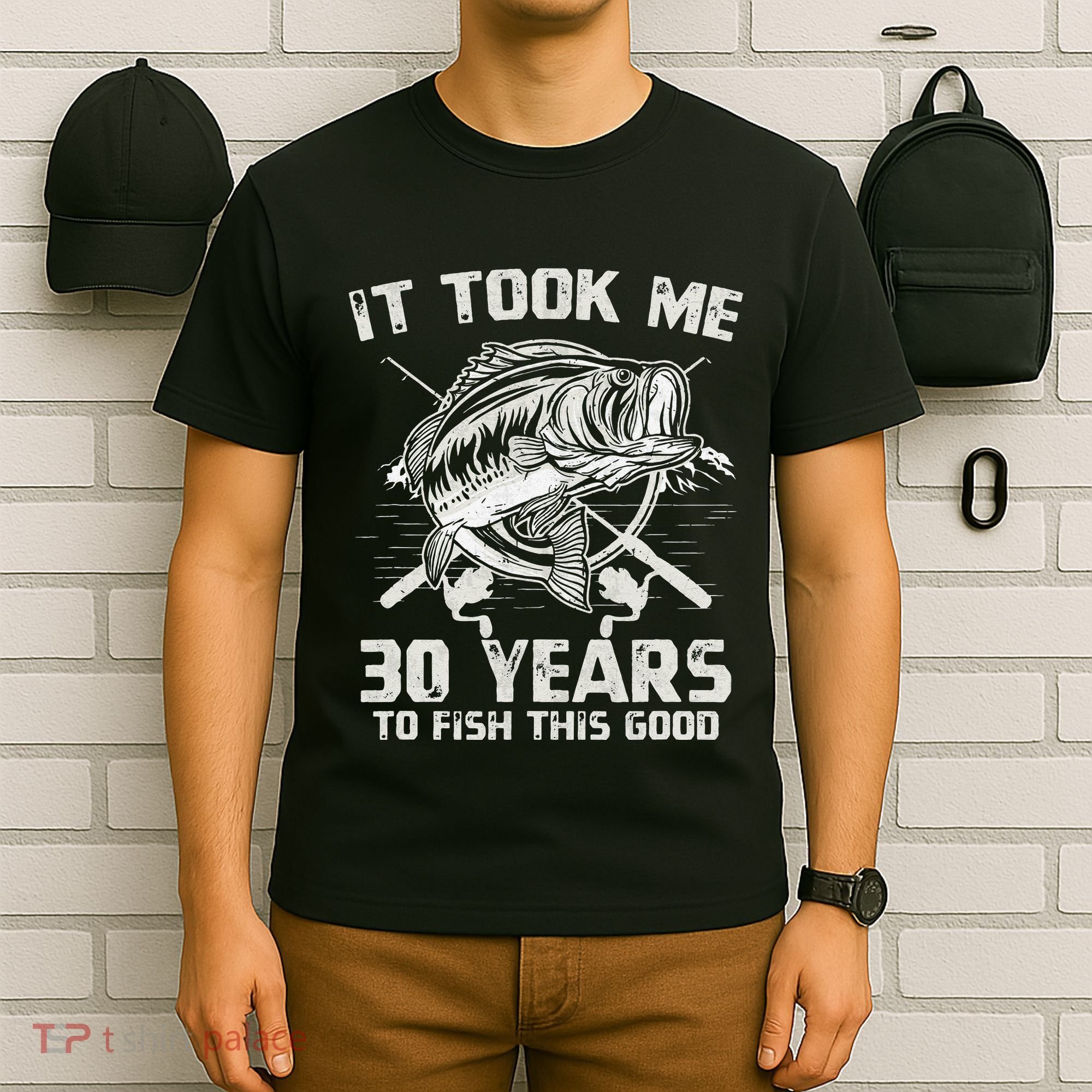 Cute It Took Me 30 Years To Fish 30th Birthday Gift T-Shirt
